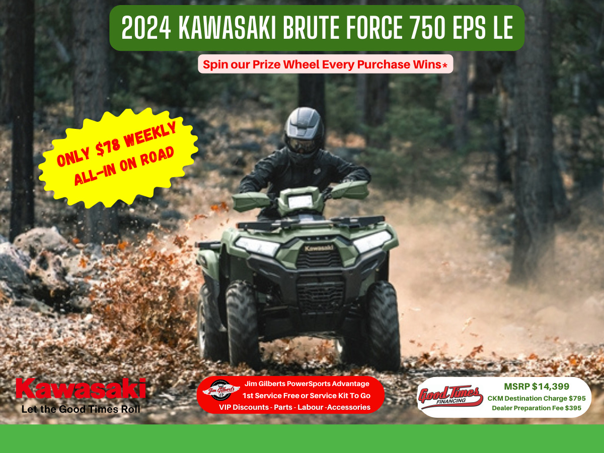 2024 Kawasaki KVF750LEF Brute Force 750 EPS LE - Only $78 Weekly