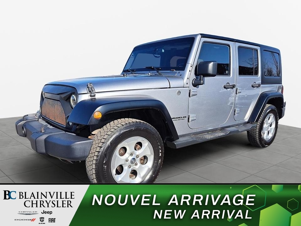 2015 Jeep Wrangler UNLIMITED SAHARA 4X4 MARCHEPIEDS TOIT RIGIDE MAGS