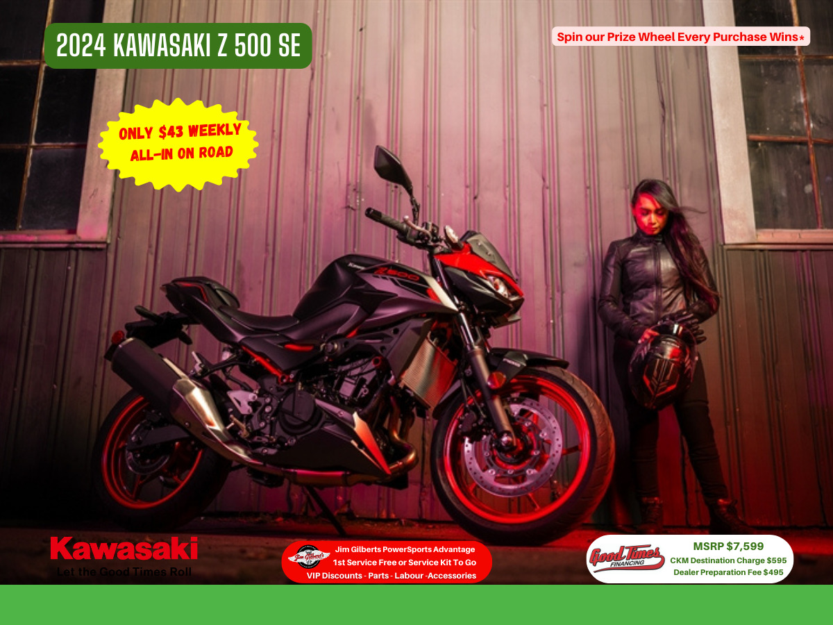 2024 Kawasaki Z 500 SE - Only $43 Week