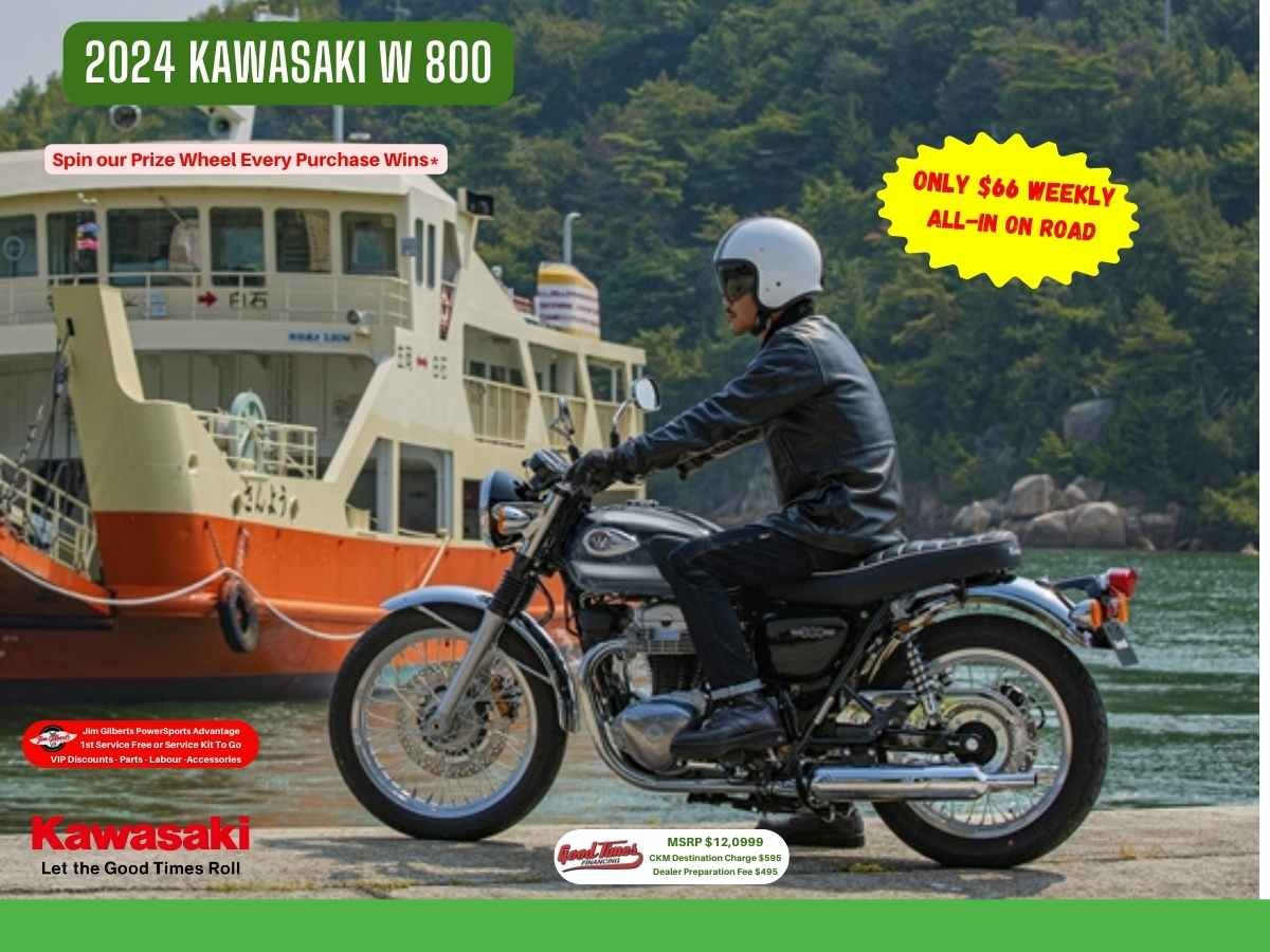 2024 Kawasaki W 800 - Only $66 Weekly