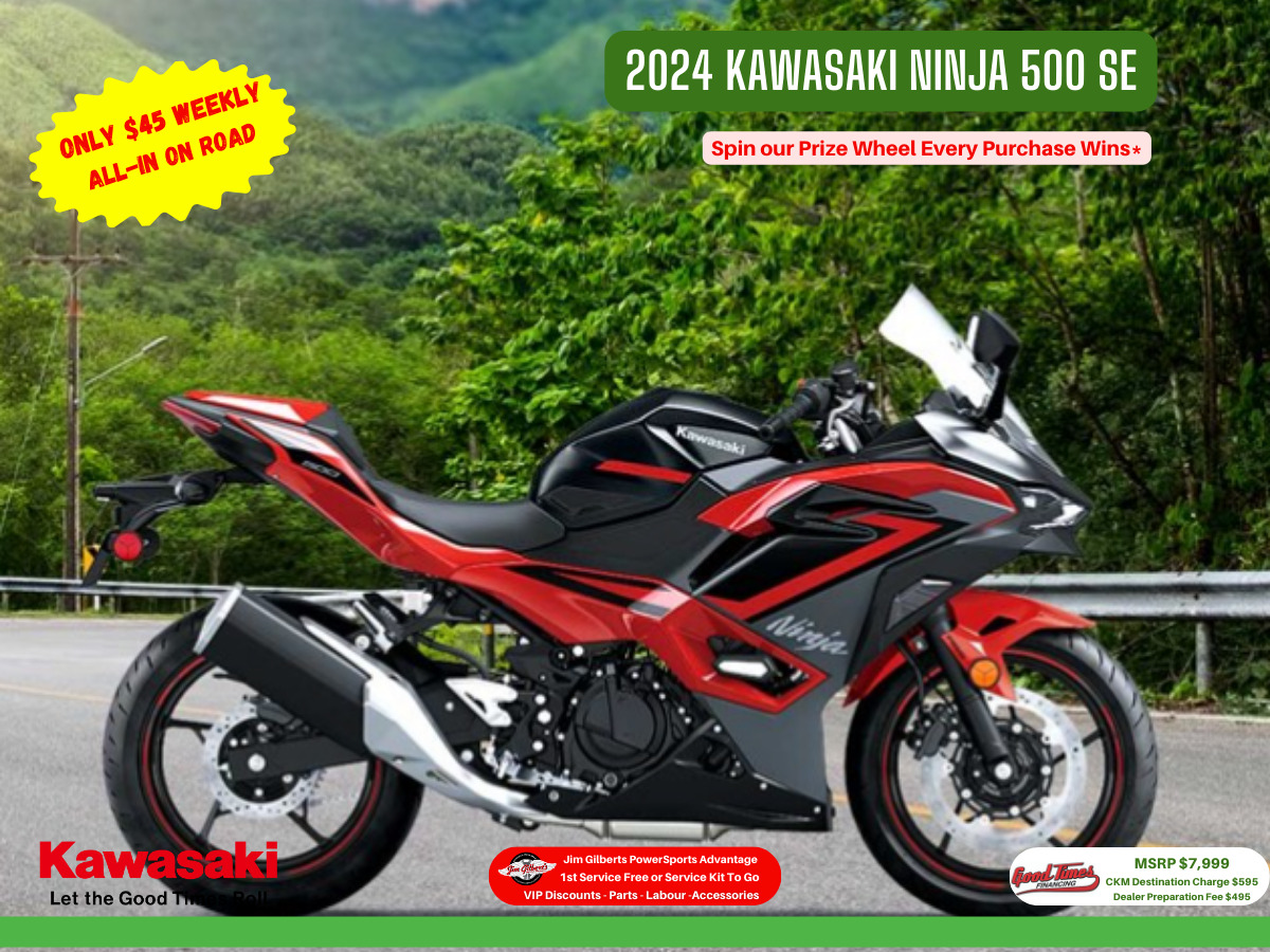 2024 Kawasaki Ninja 500 SE  - Only $45 Weekly