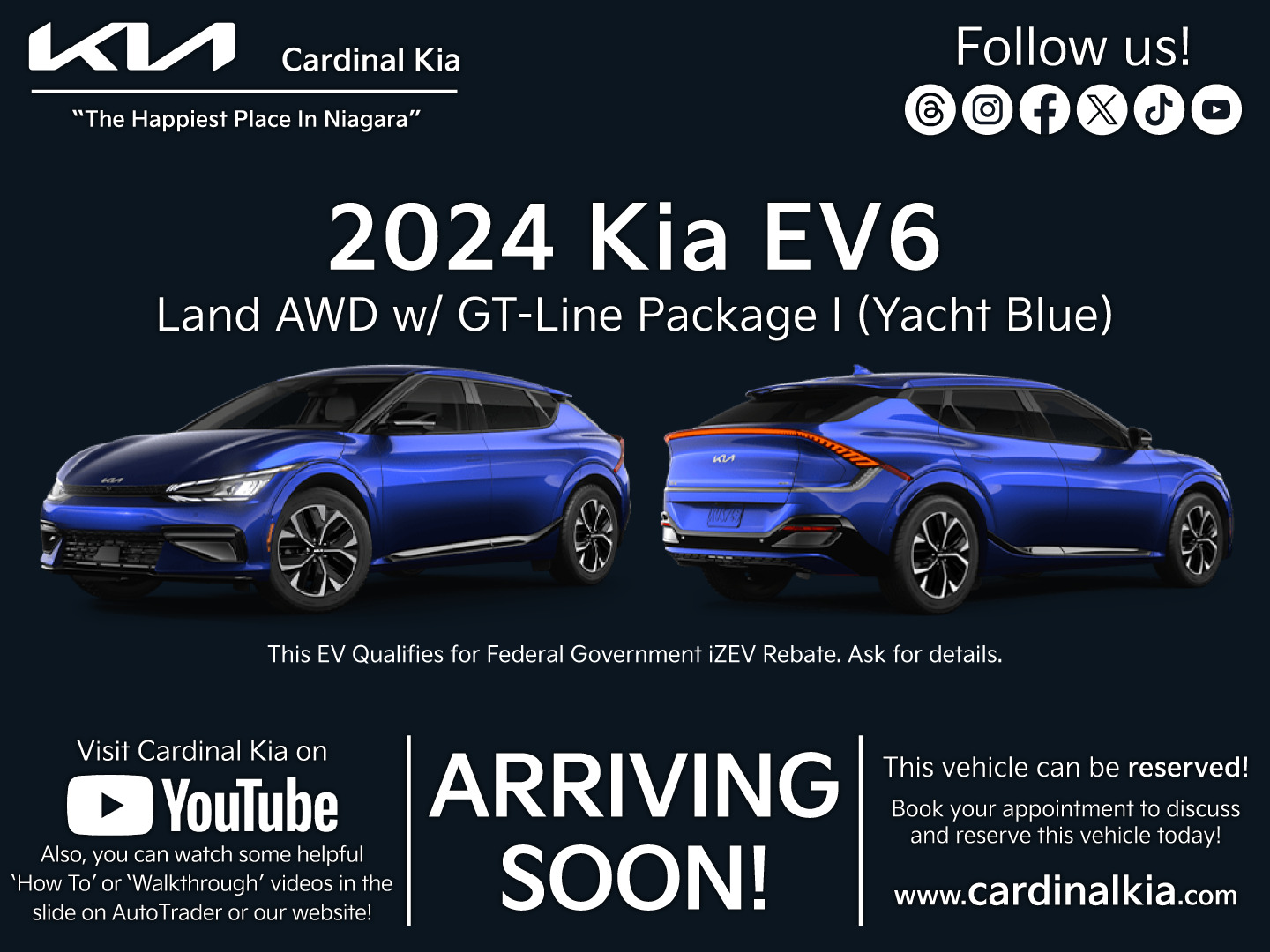 2024 Kia EV6 Land AWD w/ GT-Line Package I