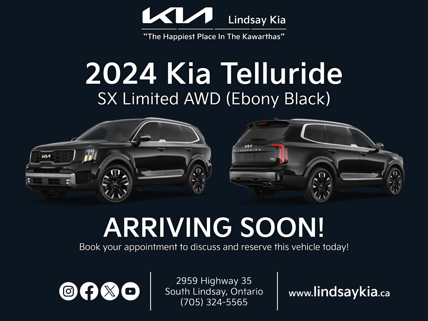2024 Kia Telluride SX Limited AWD w/ Black Interior