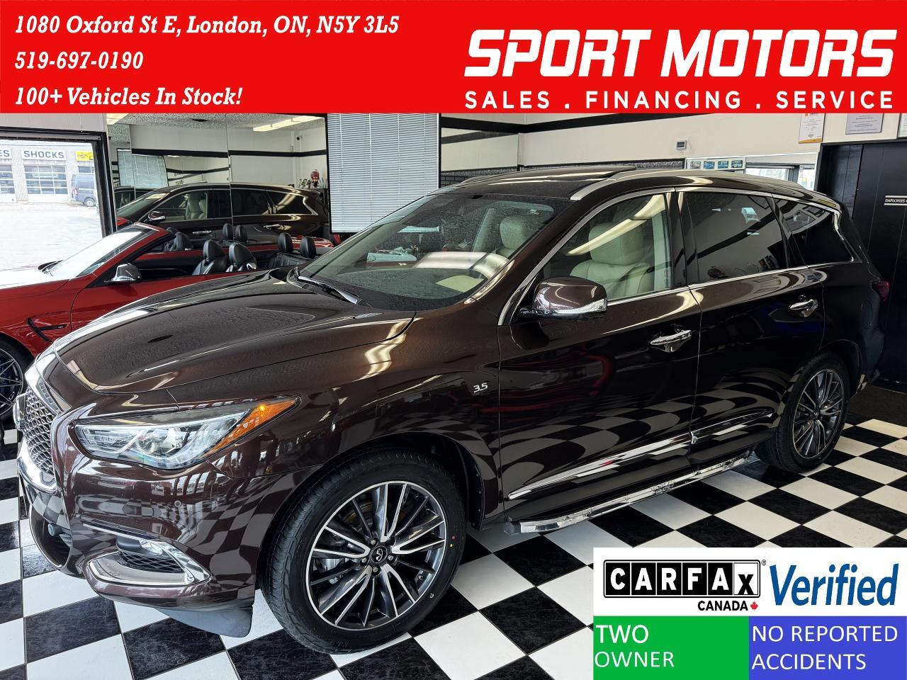 2019 Infiniti QX60 Pure AWD+New Tires+360 CAM+DVDs+GPS+CLEAN CARFAX