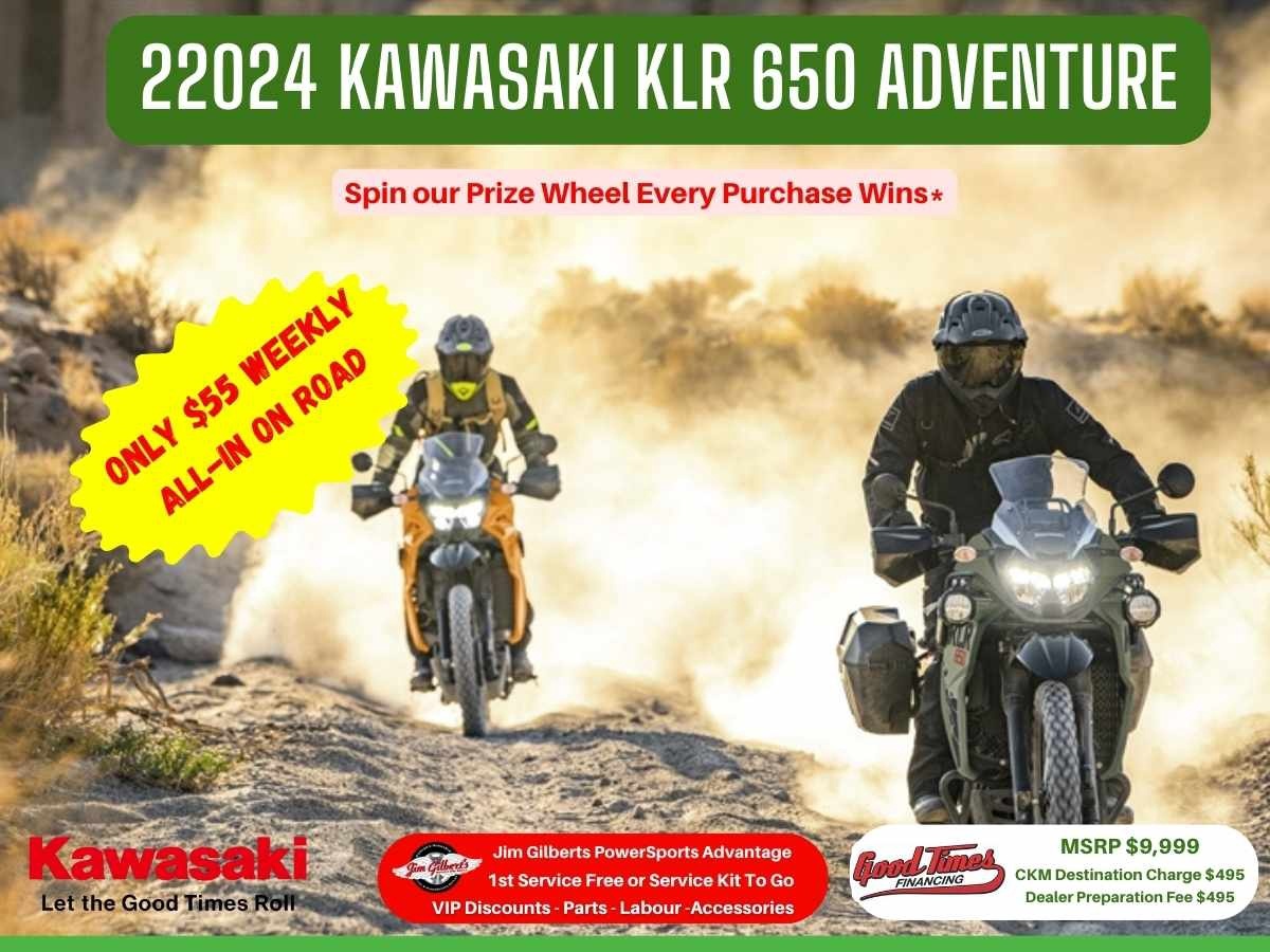 2024 Kawasaki KLR 650 ADVENTURE - Only $55 Weekly