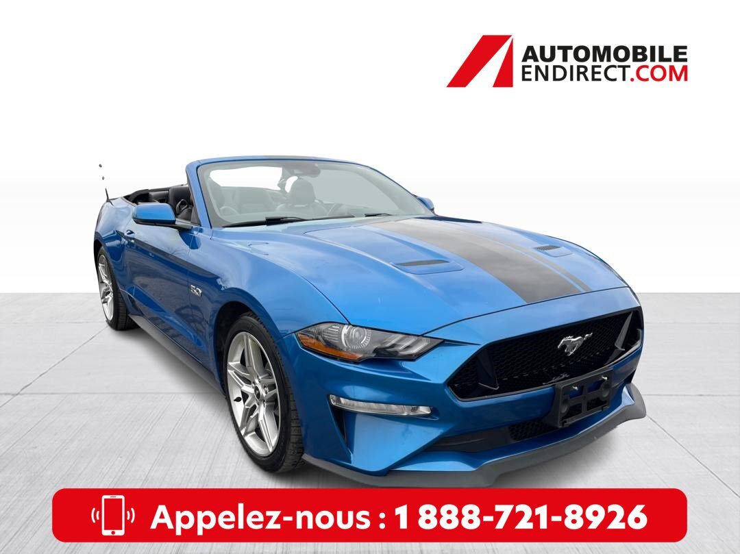 2019 Ford Mustang GT Premium Décapotable Mags Cuir GPS Sièges chauff