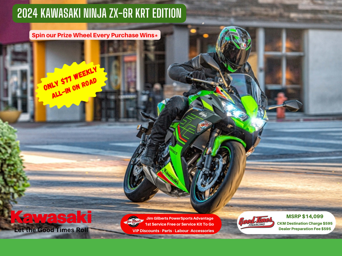 2024 Kawasaki Ninja ZX-6R KRT EDITION - Only $77 Weekly