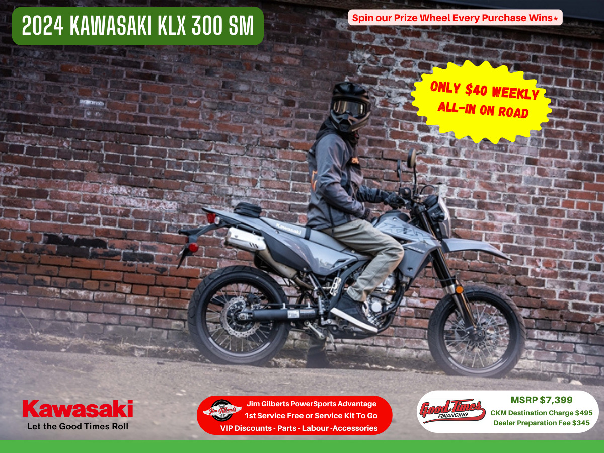 2024 Kawasaki KLX 300 SM - Only $40 Weekly