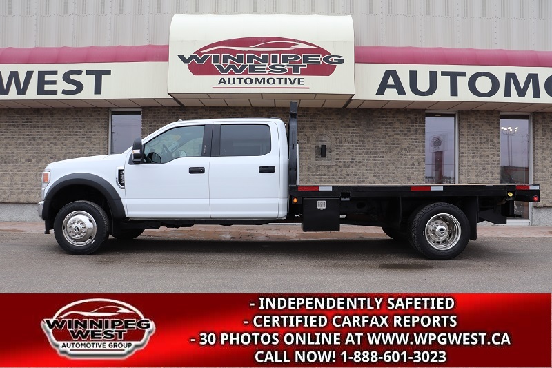 2022 Ford F-550 CREW DUALLY 4X4, 12FT DECK, HD GVW, LOADED & CLEAN