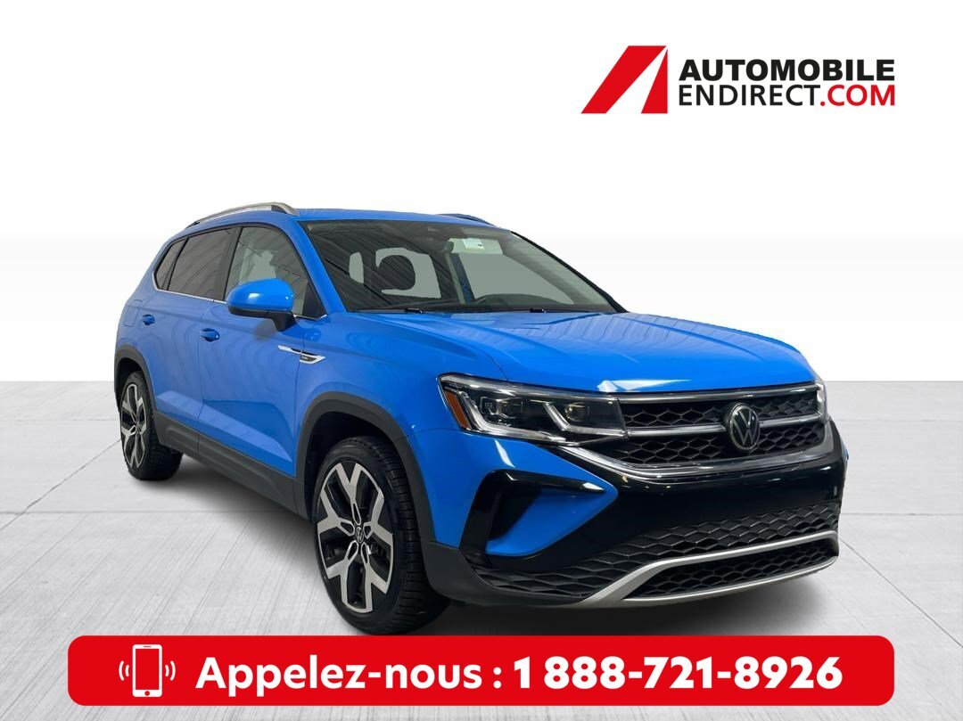 2022 Volkswagen Taos Highline 4MOTION Mags Cuir Toit pano GPS Sièges ch