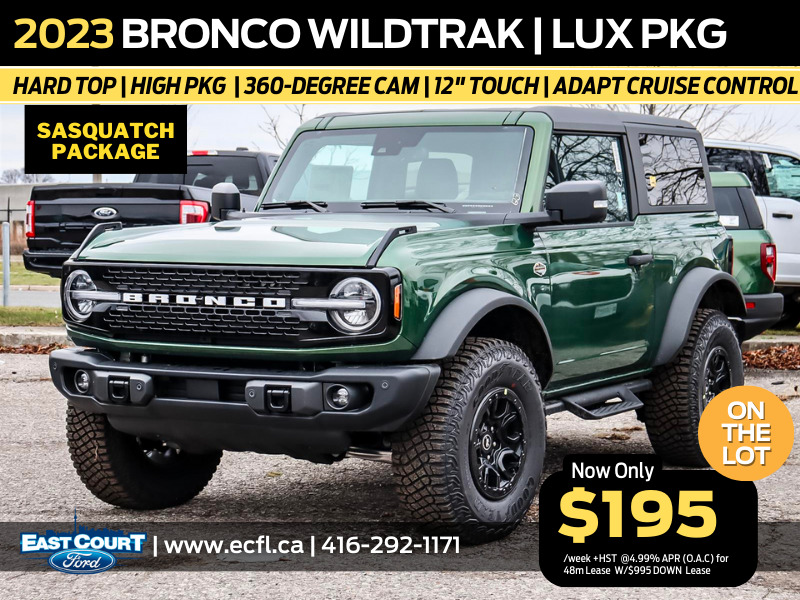 2023 Ford Bronco Wildtrak | Saquatch Pkg | Lux Pkg | 360 Cam