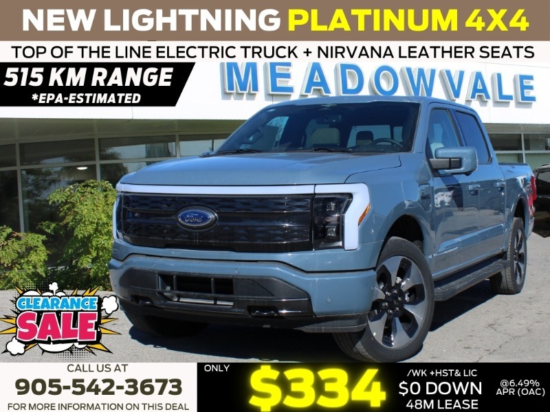 2023 Ford F-150 Lightning Platinum - TOP OF THE LINE  PREMUM LEATHER  22 WHE