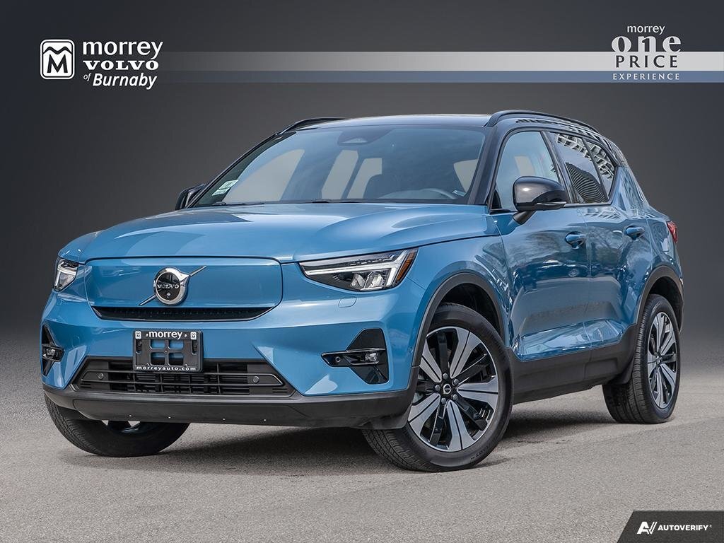 2023 Volvo XC40 Recharge Pure Electric PLUS ULTRA LOW KMS CERTIFIED MORREY ONE PRICE PROM