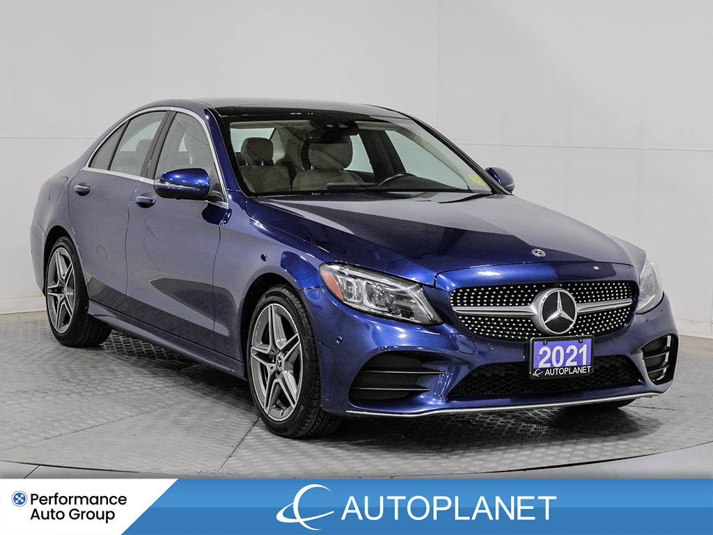 2021 Mercedes-Benz C300 4MATIC, Premium Pkg 1, Back Up Cam, Pano Roof!