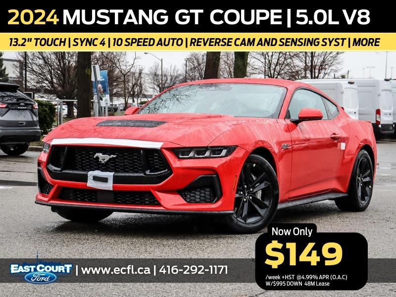 2024 Ford Mustang GT 5.0L | 13.2” Touch | 10-speed Auto