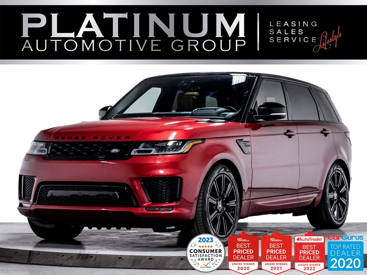 2020 Land Rover Range Rover Sport P525 AUTOBIOGRAPHY, 518HP, PADDLE SHIFTERS, HUD