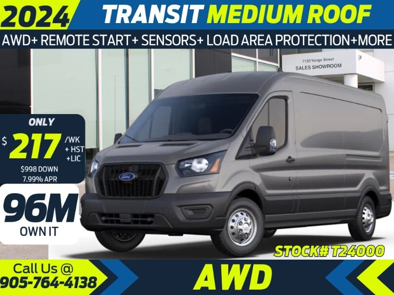 2024 Ford Transit Cargo Van - AWD  MEDIUM ROOF  SENSORS  REMOTE STAR