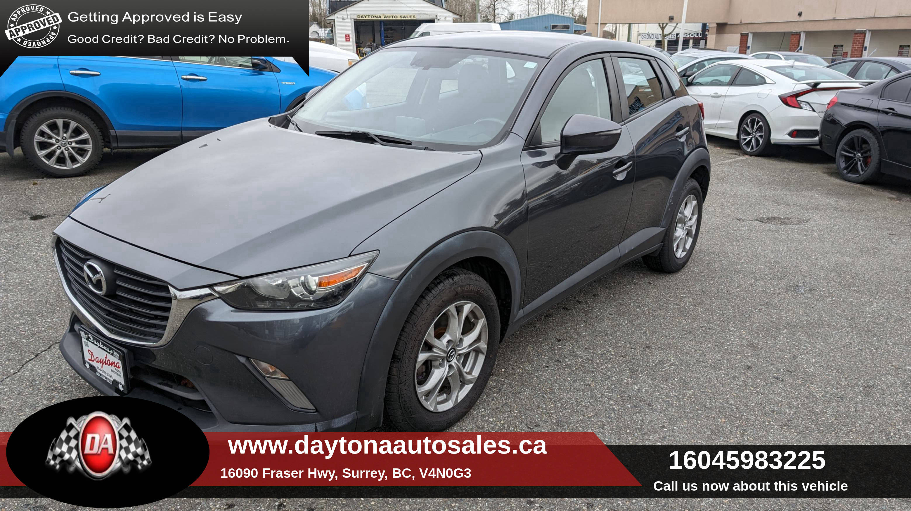 2017 Mazda CX-3 AWD 4dr GS, one owner, no accidents, we finance,