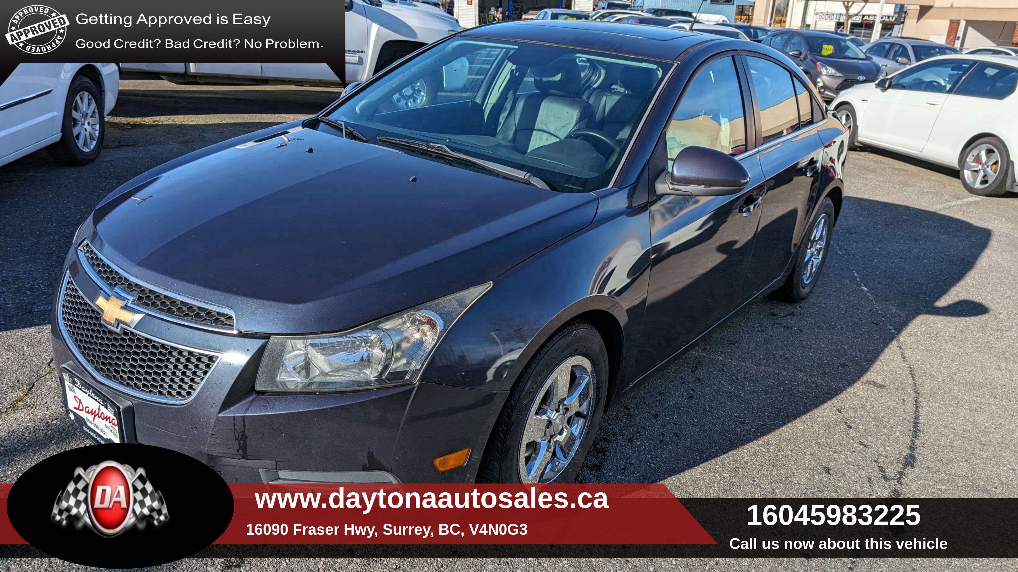 2014 Chevrolet Cruze 4dr Sdn 2LT, heated leather seats, sunroof,