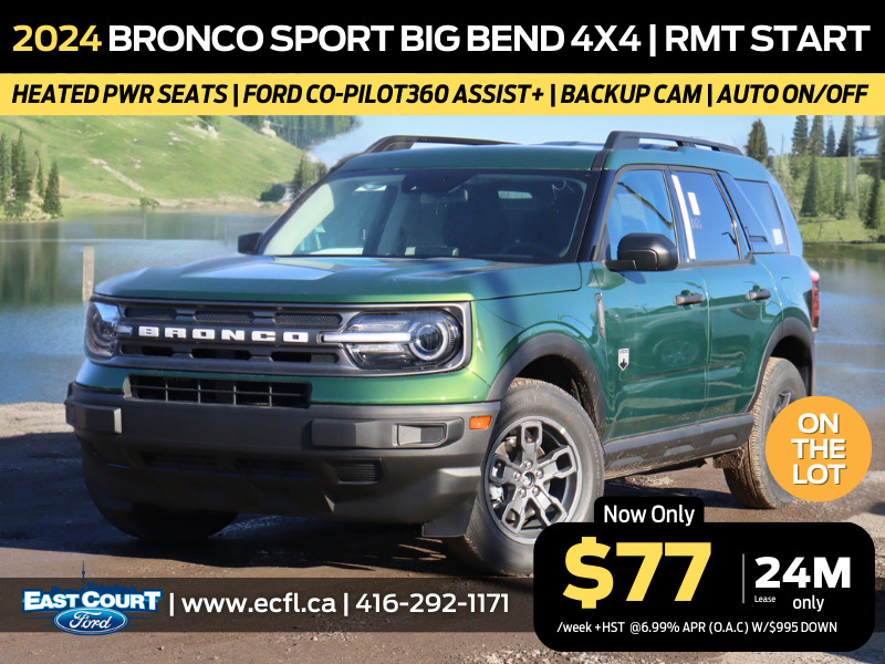2024 Ford Bronco Sport Big Bend |4x4 | Heated Seats | Lane keep Sys