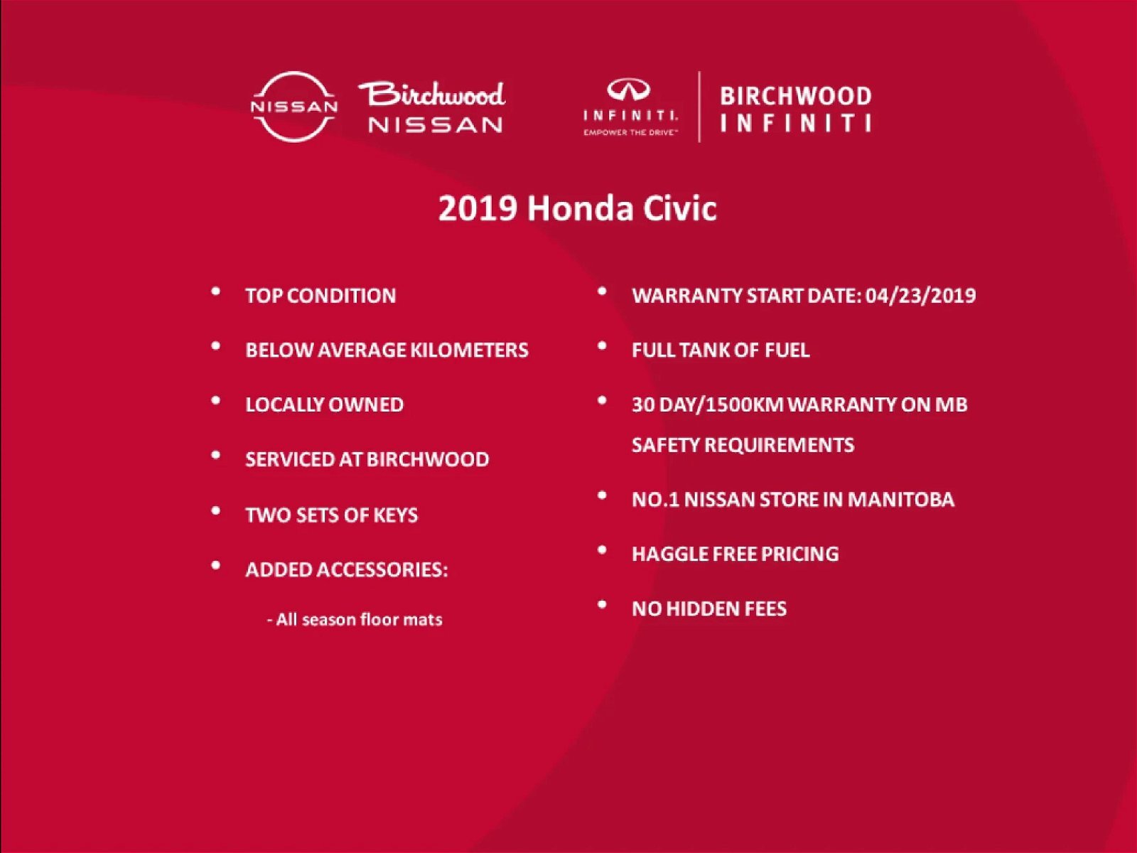 2019 Honda Civic Sport Touring Locally Owned | Good Condition | One