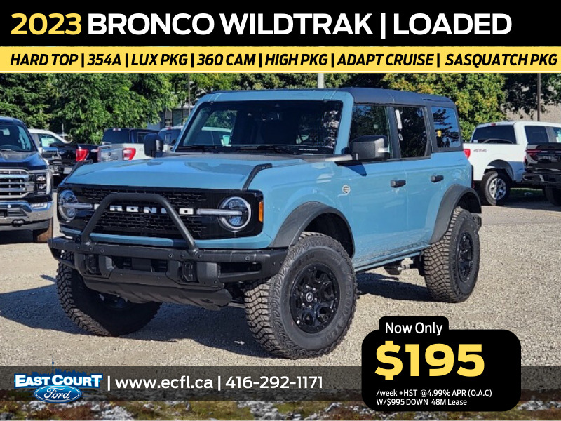 2023 Ford Bronco Wildtrak 4 Door | Sasquatch Pkg | Lux Pkg | High P