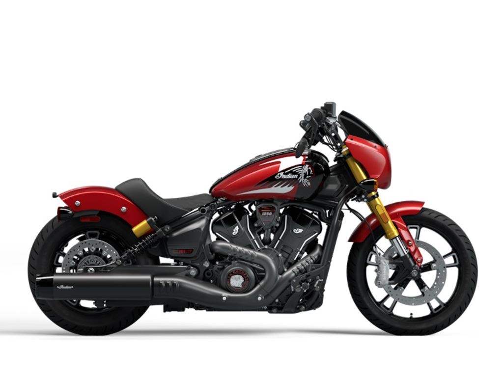 2025 Indian Motorcycles 101 Scout® Sunset Red Metallic with Graphics 