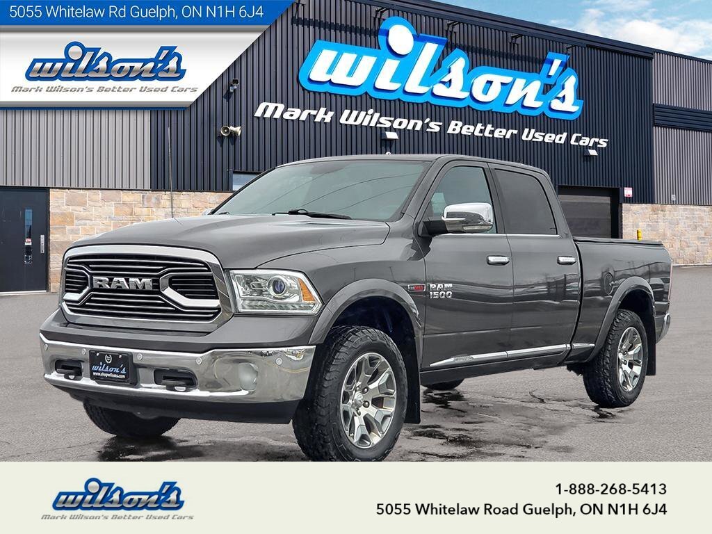 2018 Ram 1500 Limited Crew 4X4, Sunroof, Leather, Nav, Cooled + 
