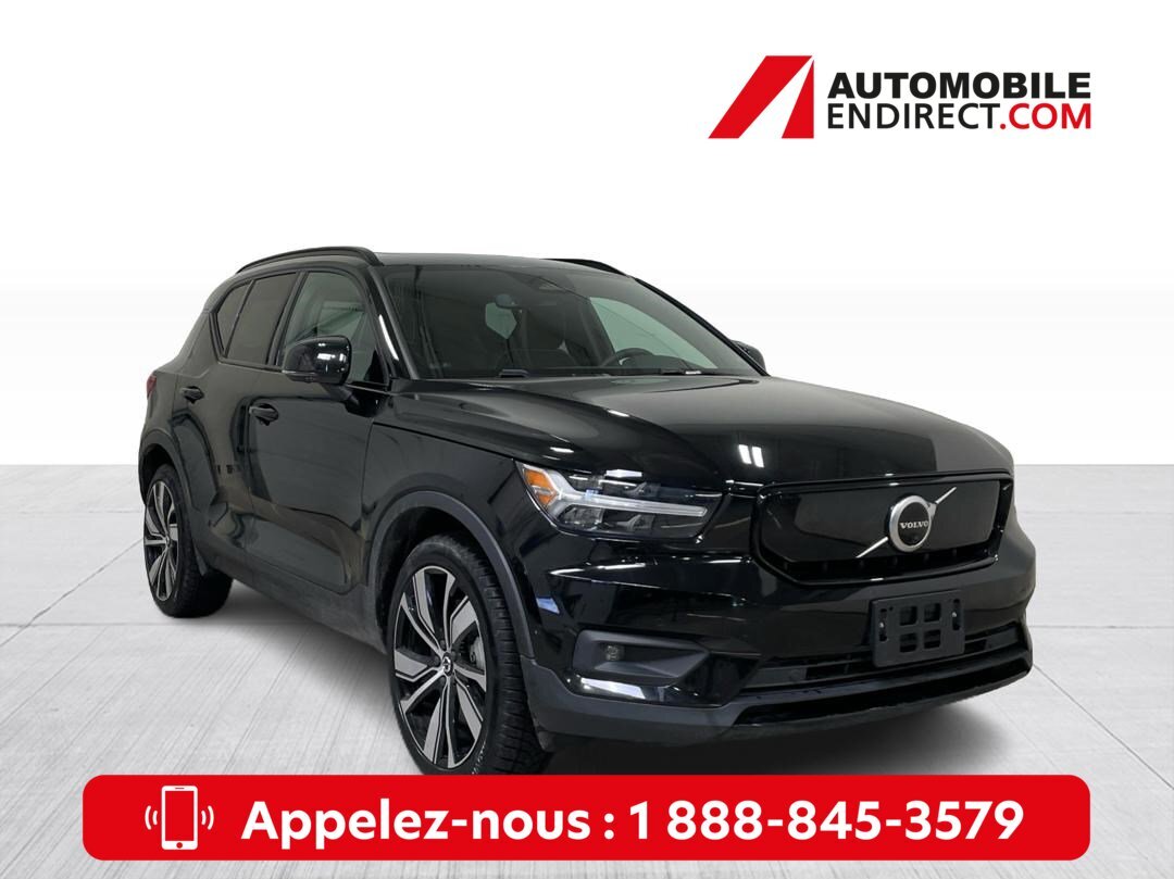 2022 Volvo XC40 Recharge Pure Electric P8 Ultimate eAWD Cuir Toit Pano GPS Caméra