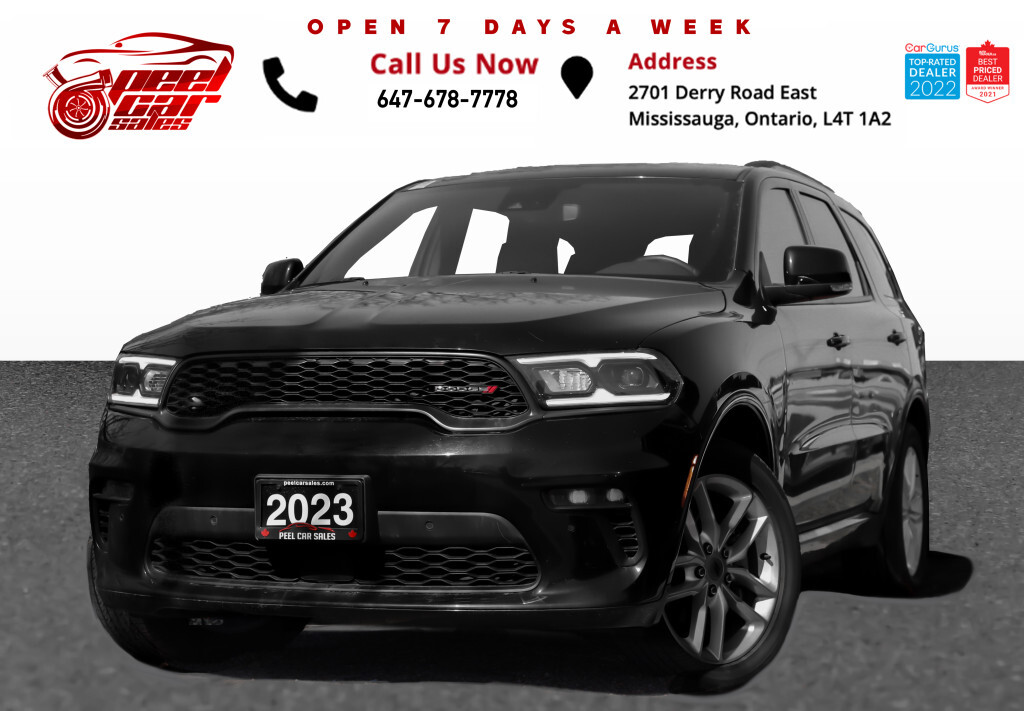 2023 Dodge Durango GT | AWD | 8 PASSENGER | HEATED AND VENTED SEATS