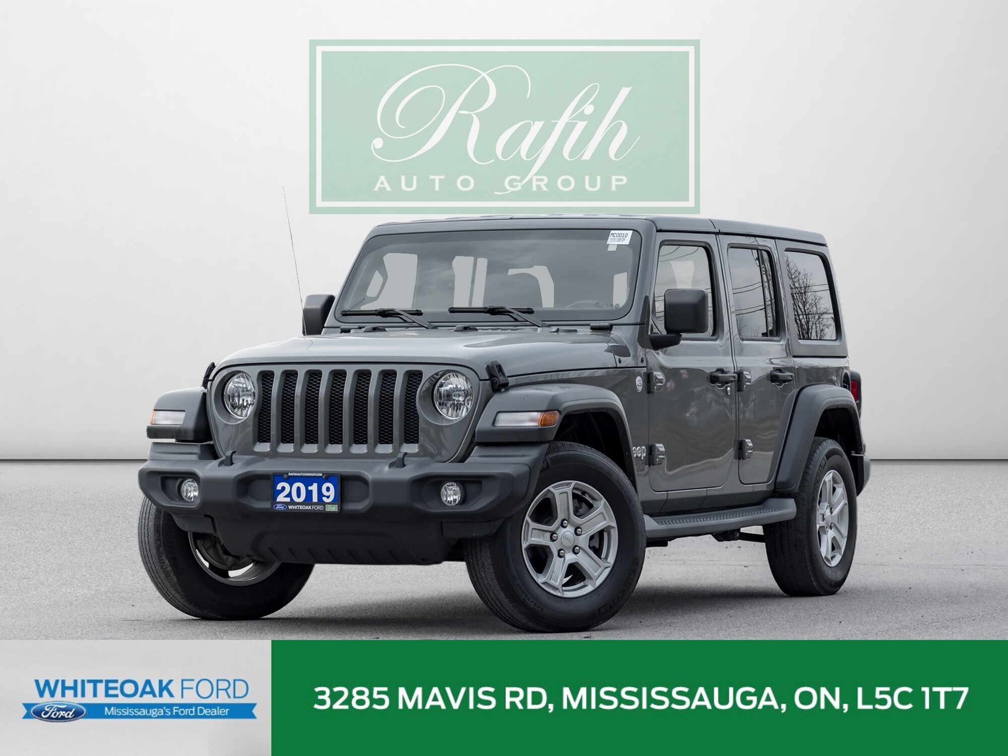 2019 Jeep WRANGLER UNLIMITED Unlimited Sport|Clean CarFax|Low KM|V6|Back-up Cam