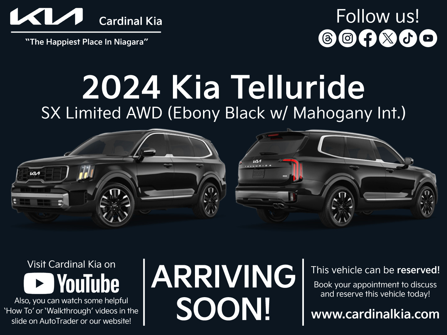2024 Kia Telluride SX Limited AWD w/ Mahogany Interior