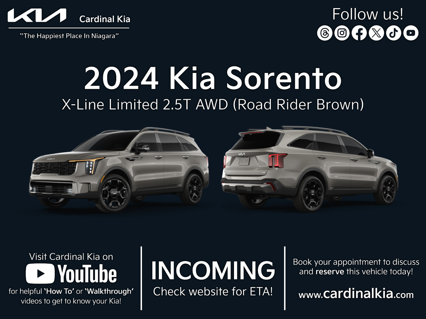 2024 Kia Sorento X-Line Limited AWD w/ Black Interior