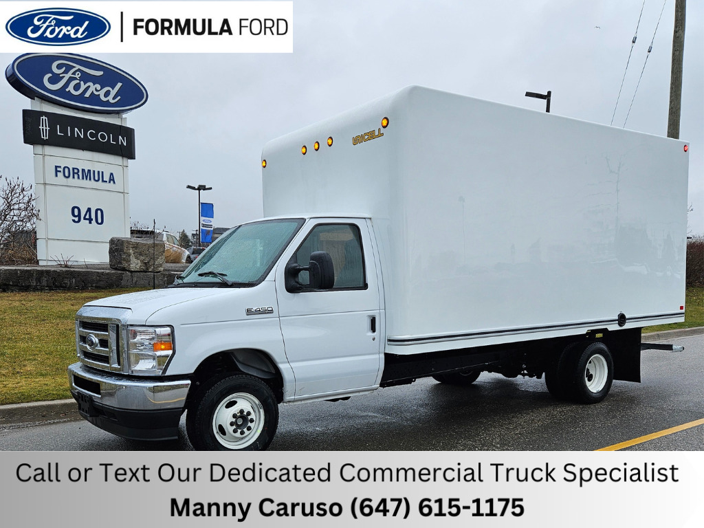2025 Ford E-Series Cutaway 16' CUBE VAN | DELUXE APPEARANCE PKG | 10' RAMP 