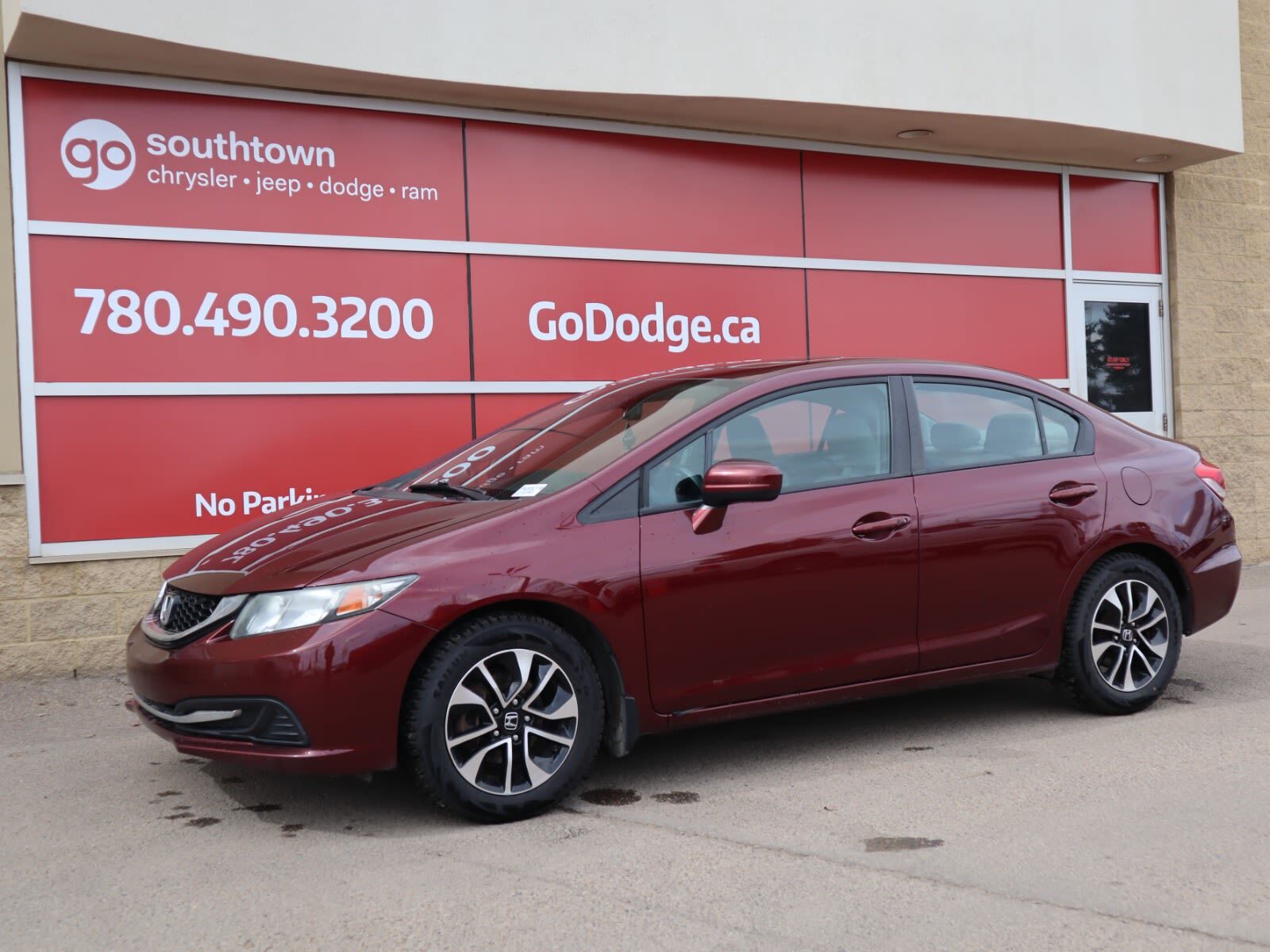 2014 Honda Civic Sedan EX IN RED EQUIPPED WITH A FUEL EFFICIENT 1.8L I4 ,