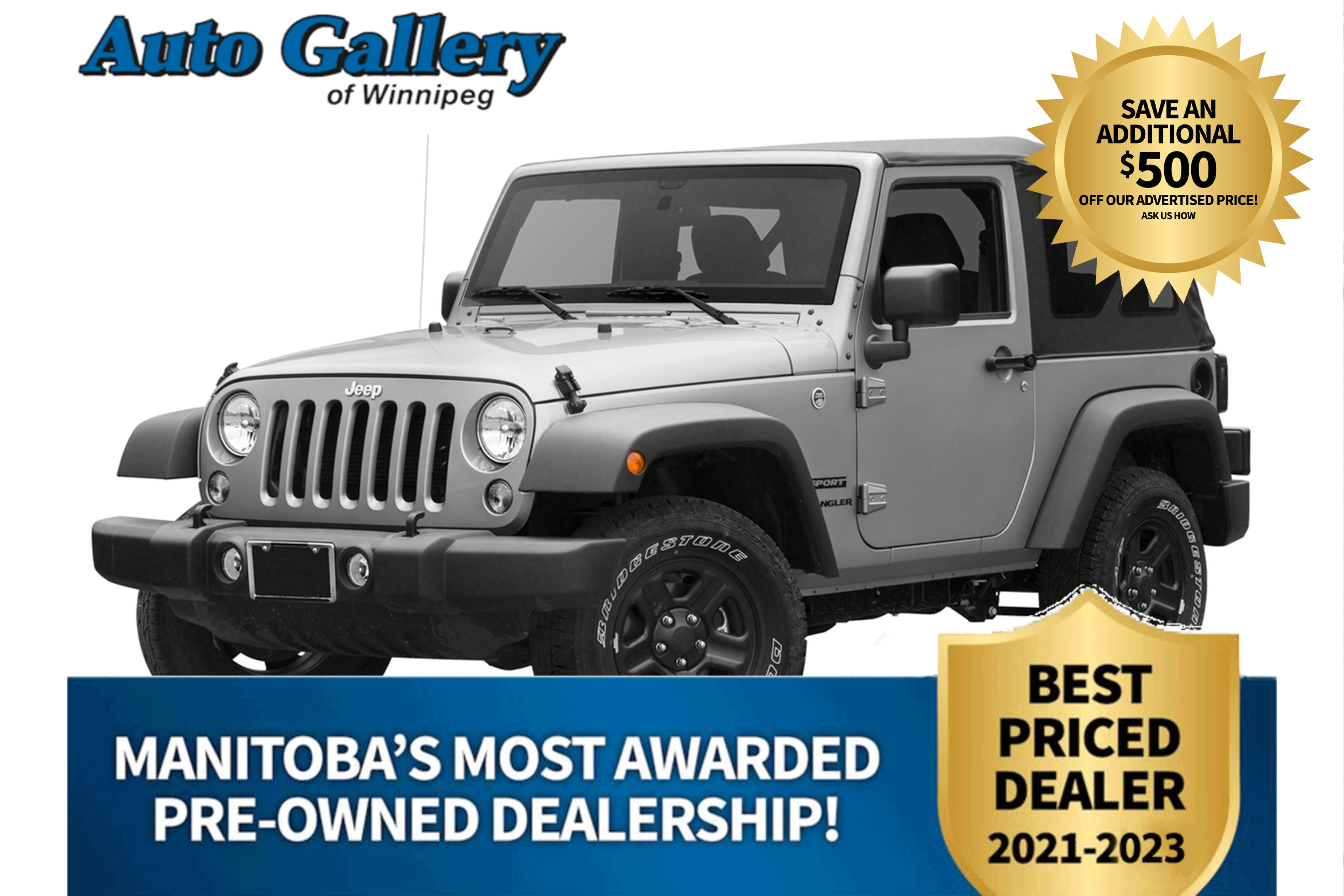 2016 Jeep Wrangler 4WD 2dr Sport, AIR CONDITIONING, MANUAL, RADIO