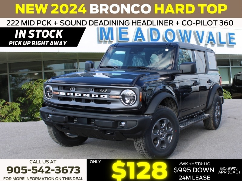 2024 Ford Bronco Big Bend - 222A PACK  DUAL ZONE AC  12 SCREEN  MOR