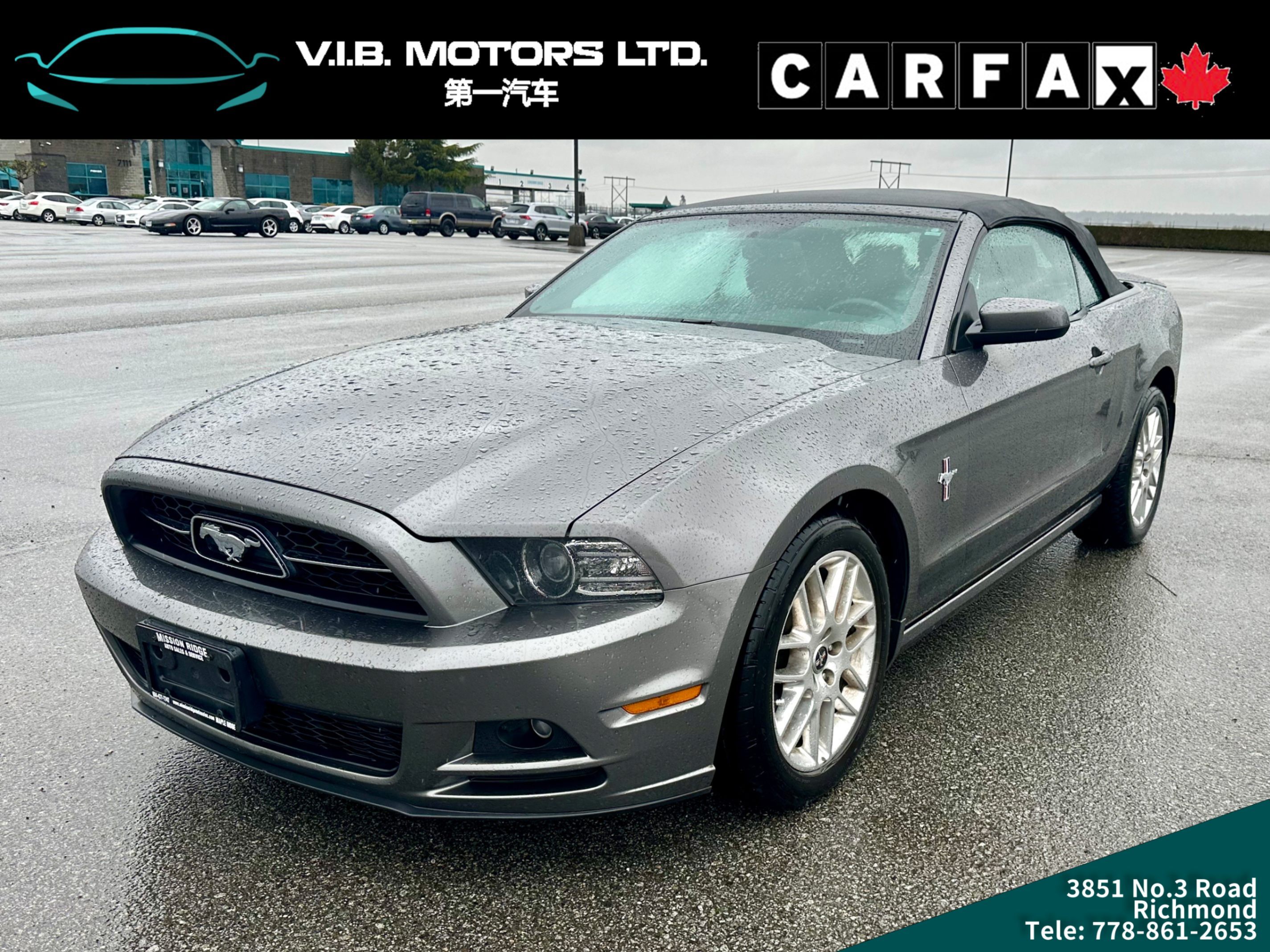 2014 Ford Mustang 2dr Conv V6 Premium/ 0 Accident/ BC LOCAL/ LEATHER