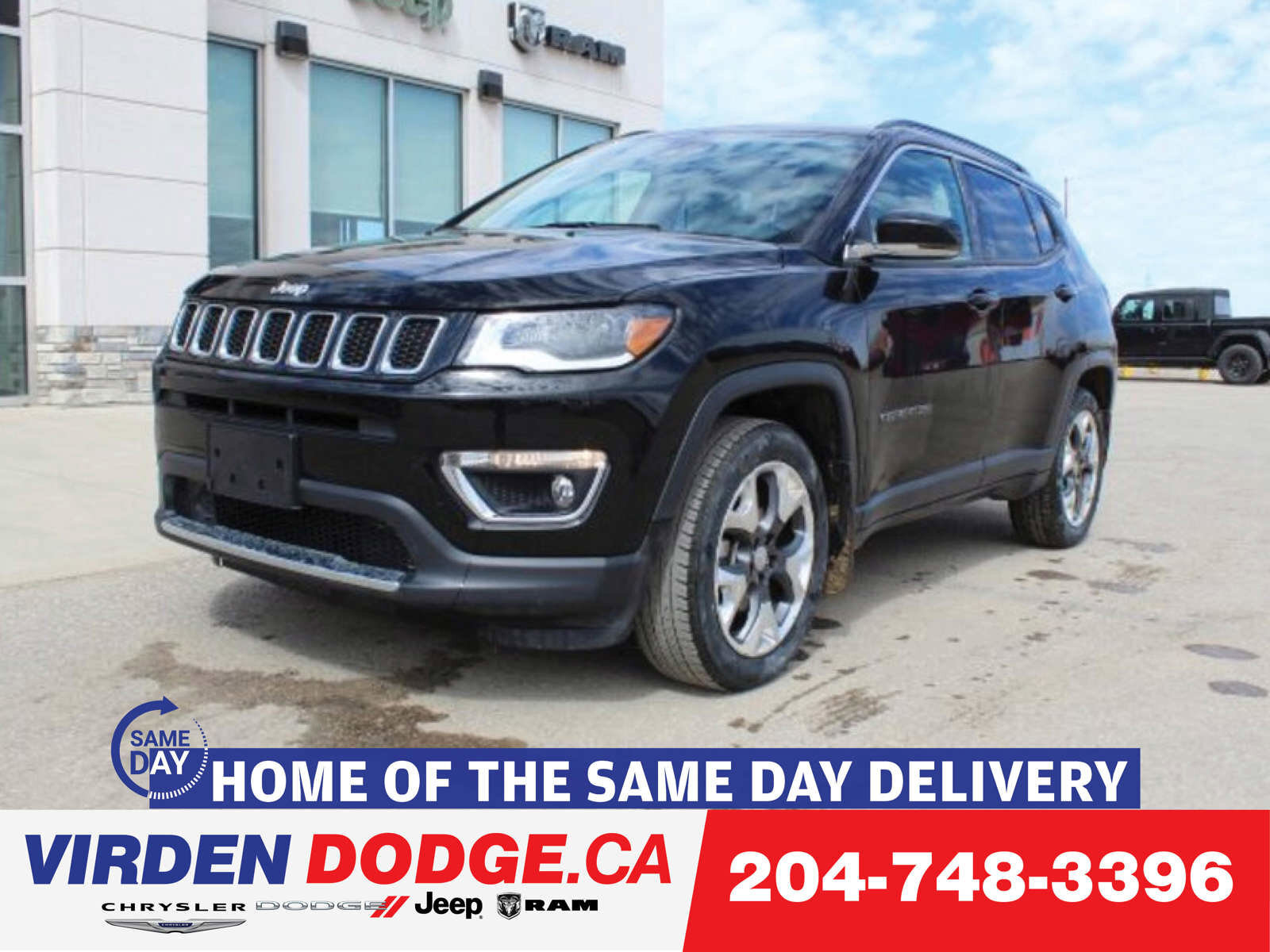 2018 Jeep Compass Limited | LOW KMS | SUNROOF | Black