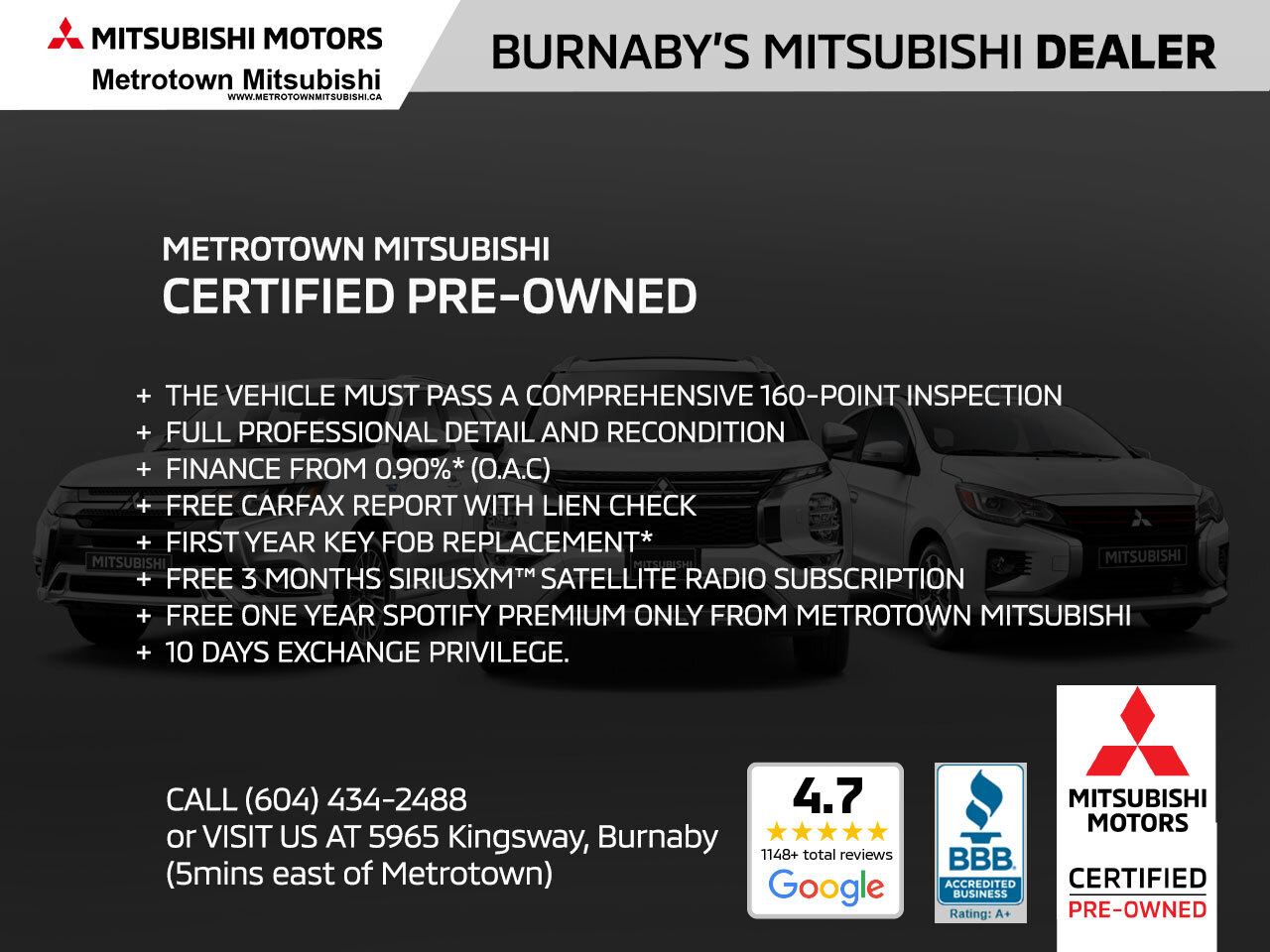 2022 Mitsubishi Outlander PHEV LE S-AWC - No PST - 0% Financing Available*