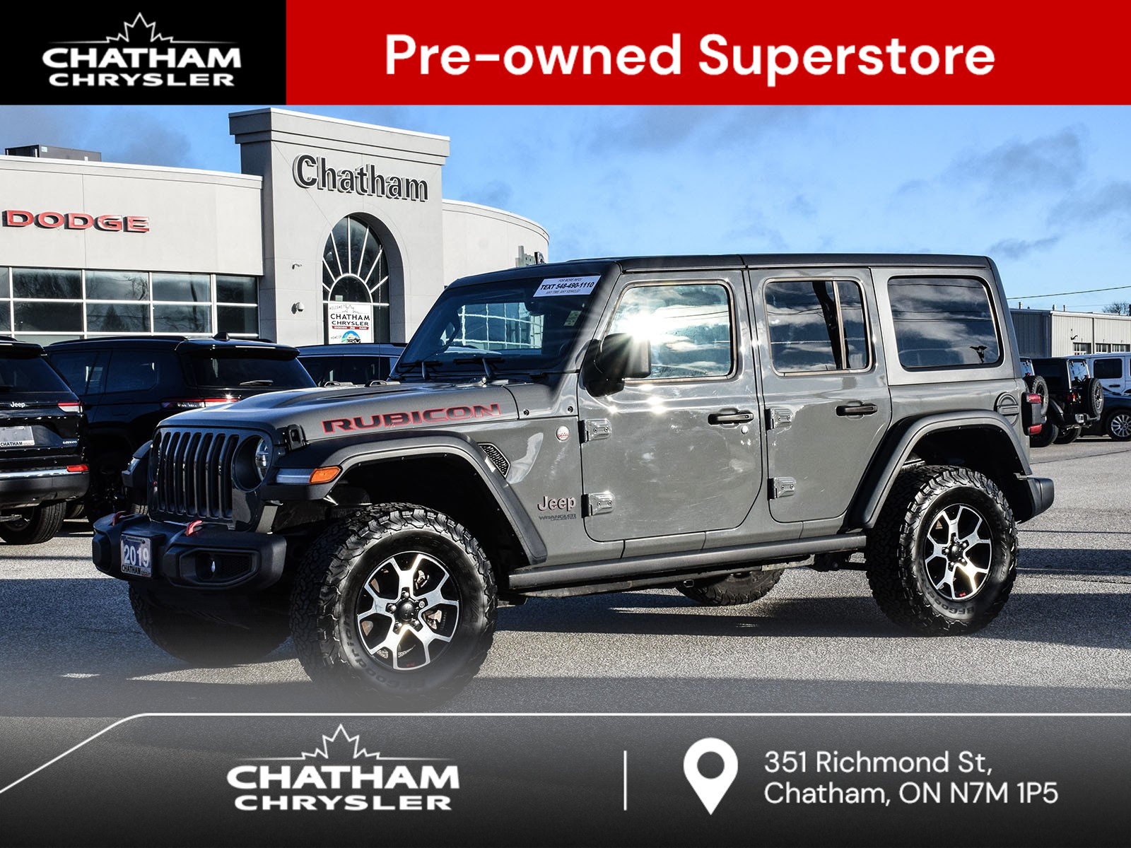 2019 Jeep WRANGLER UNLIMITED UNLIMITED RUBICON 6 SPEED MANUAL NAVIGATION HEATED