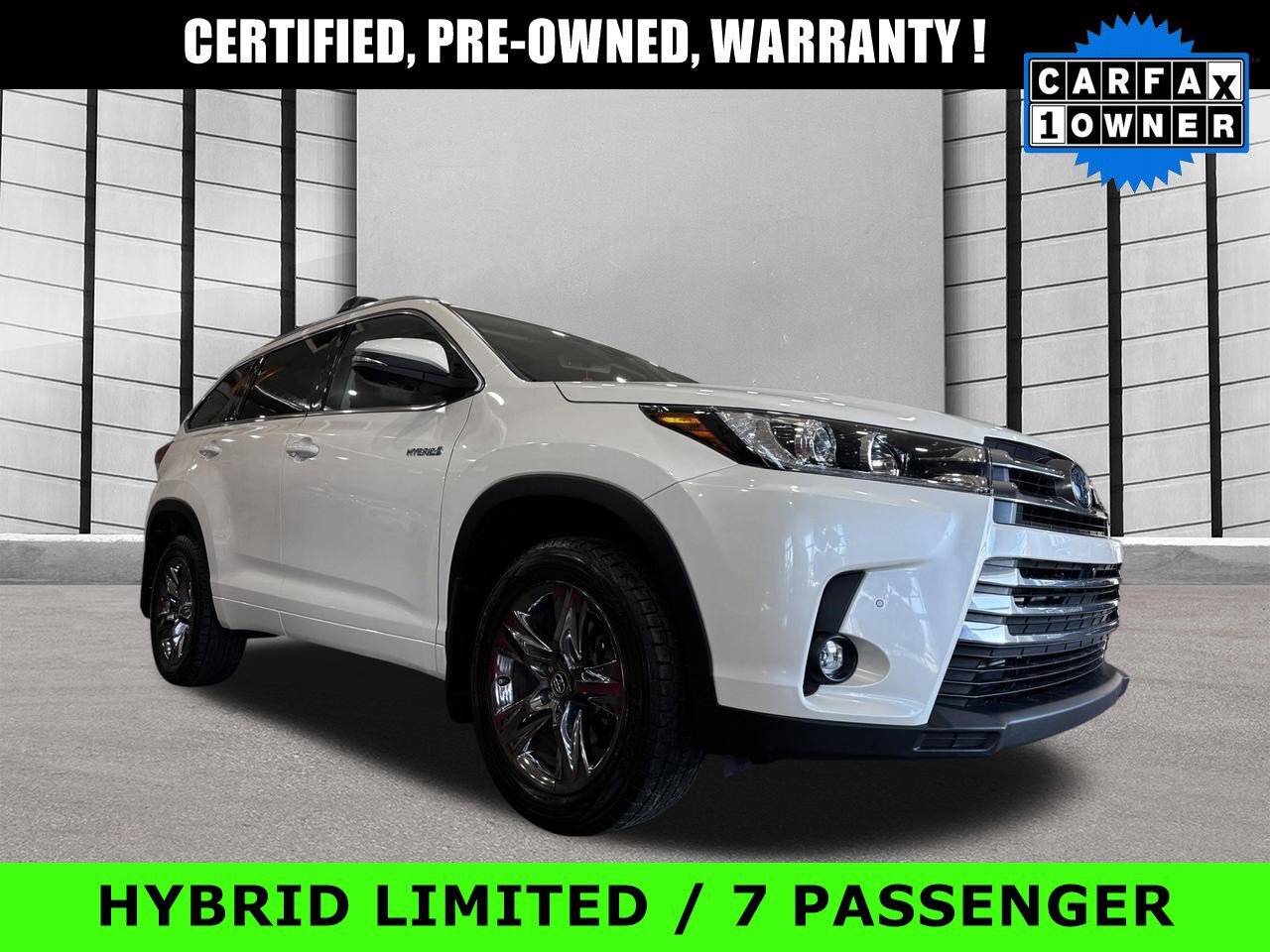 2019 Toyota Highlander Hybrid Limited/One Owner/Clean Carfax/NO ACCIDENT