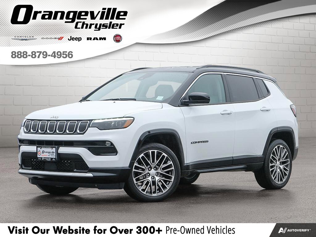 2022 Jeep Compass LimitedLIMITED, ELITE, 4X4, NAV, HTD/COOL, COMPANY