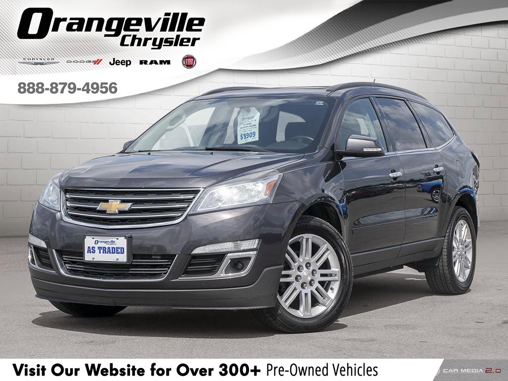2015 Chevrolet Traverse LT1LT, V6, HEATED CLOTH, DUAL ROOF, 1-OWNER, AS-IS