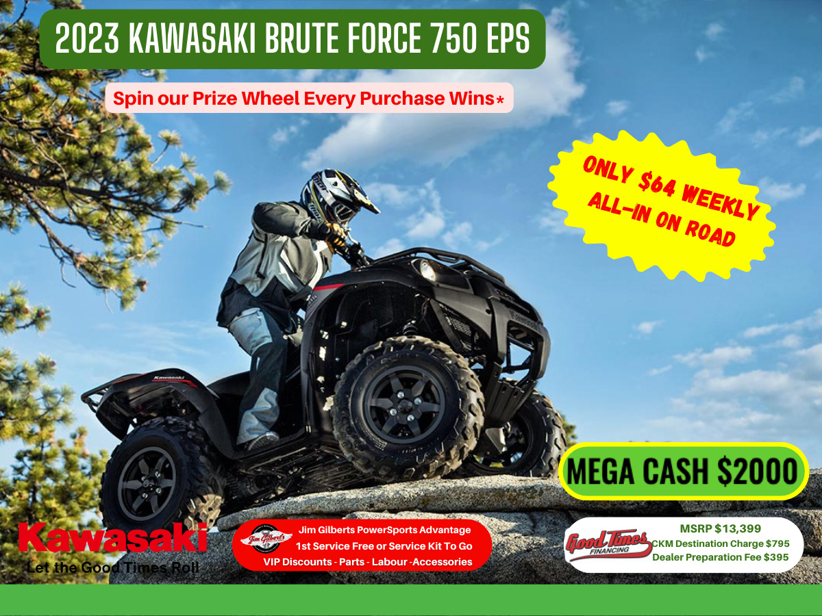 2023 Kawasaki KVF750LEF Brute Force 750 EPS - Only $64 Weekly all in