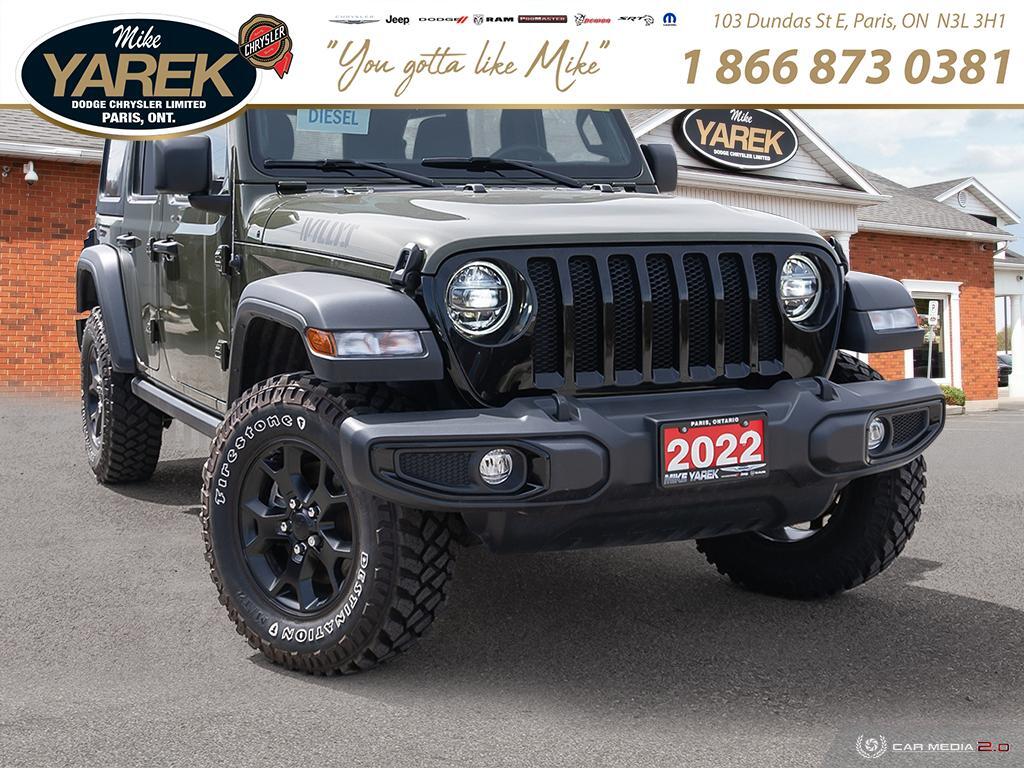2022 Jeep Wrangler Unlimited Willys 4x4 3.0L ECODIESEL **NEW PRICE**