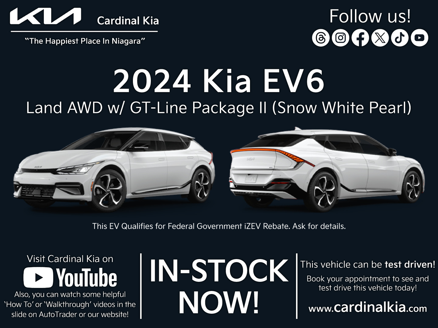 2024 Kia EV6 Land AWD w/ GT-Line Package II
