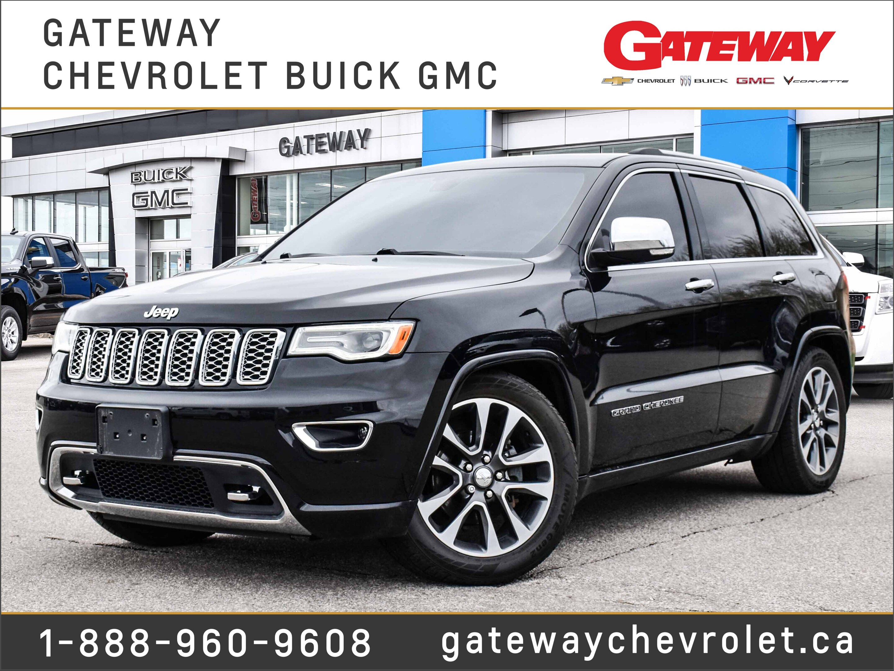 2017 Jeep Grand Cherokee Overland / V6 / 4X4 / LEATHER / SUNROOF/ LOADED UP