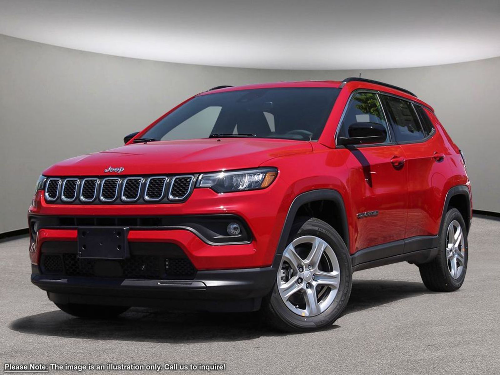 2024 Jeep Compass NORTH IN RED HOT PEARL EQUIPPED WITH A 2.0L TURBO 