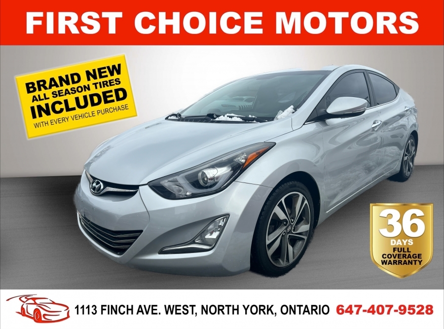 2014 Hyundai Elantra LIMITED ~AUTOMATIC, FULLY CERTIFIED WITH WARRANTY!